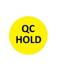 QC HOLD Naklejki kontroli jakości żółta fi 10 arkusz 40szt