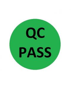 QC Pass Naklejki kontroli jakości zielona fi 10 arkusz 40szt
