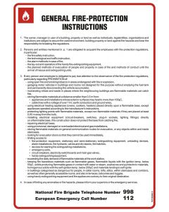  Instrukcja ogólna przeciwpożarowa General fire - protection instructions (wersja angielska)