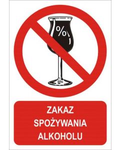 Zakaz spożywania alkoholu 