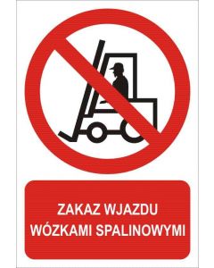 Zakaz wjazdu wózkami spalinowymi 
